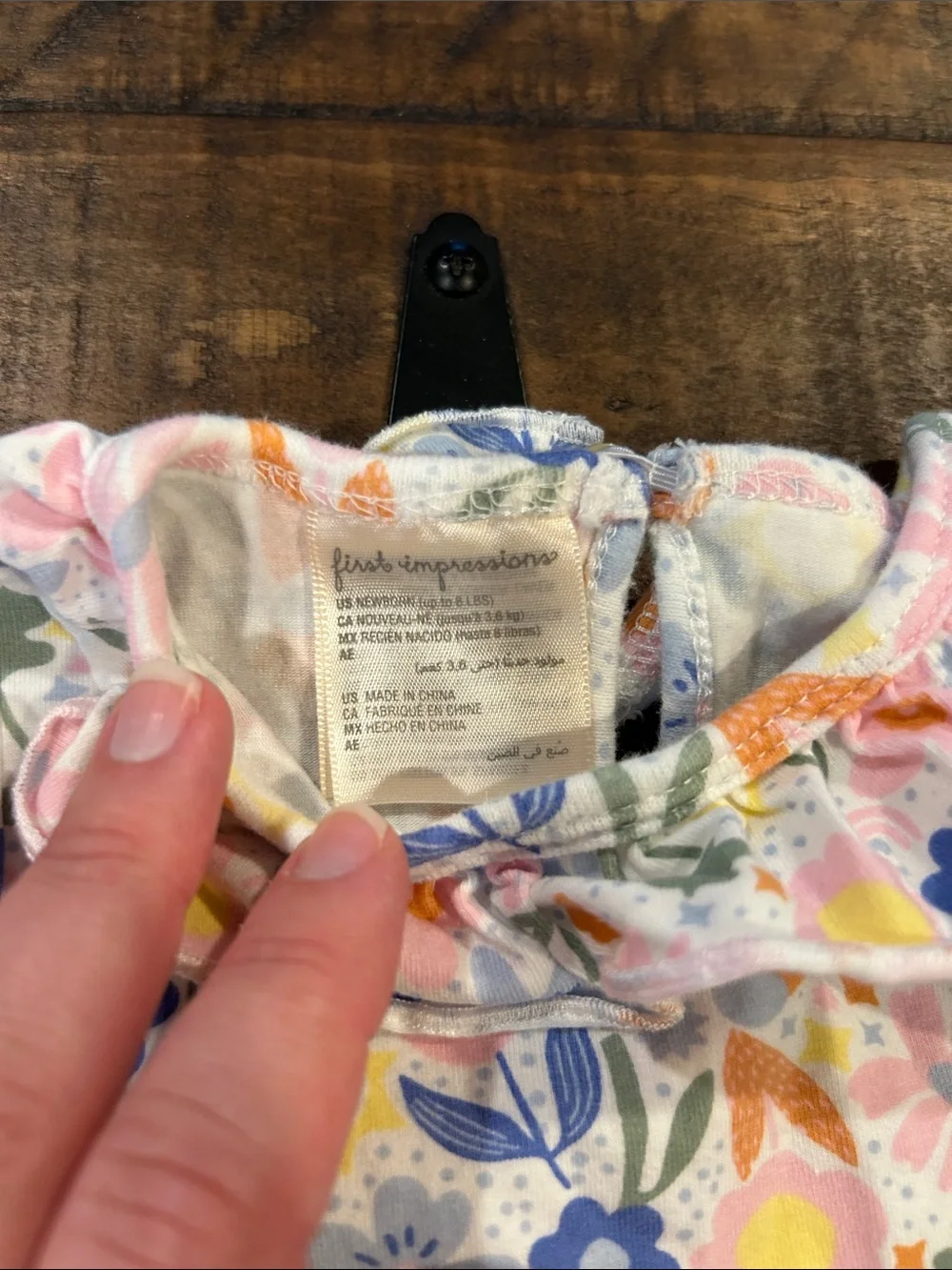 Set of 2: Newborn Floral Romper 🌸(Carter’s) & Onesie (First Impressions)